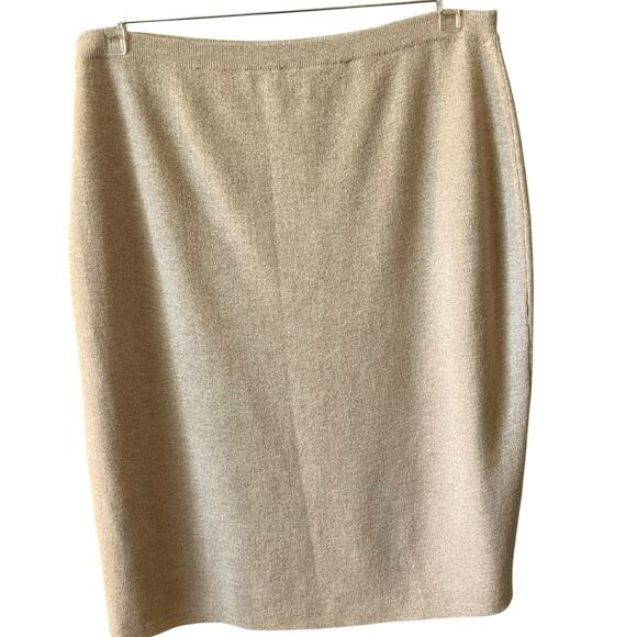 Eileen Fisher The Icons Washable Wool Crepe Pencil Skirt Sea Salt Women’s Large - Picture 5 of 7